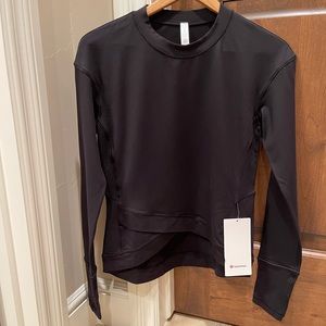 Lululemon black Rulu Close to Crossing Long Sleeve Sz M NWT